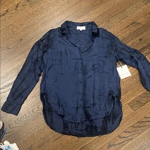 Bella Dahl Navy Button Down Shirt